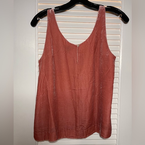 Jcrew Silk Velvet tank copper rose size xs - Picture 3 of 8